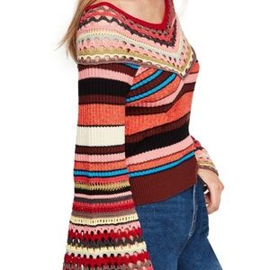 Free People 70s crochet sweater